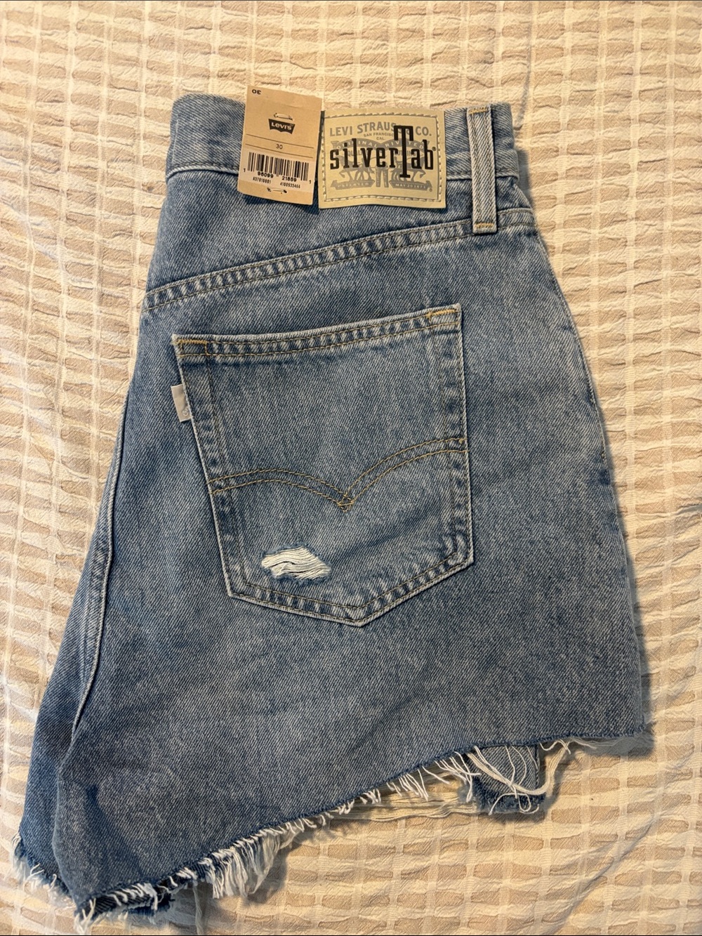 Levi's Light Blue Distressed Denim Skirt from Men's Jeans
